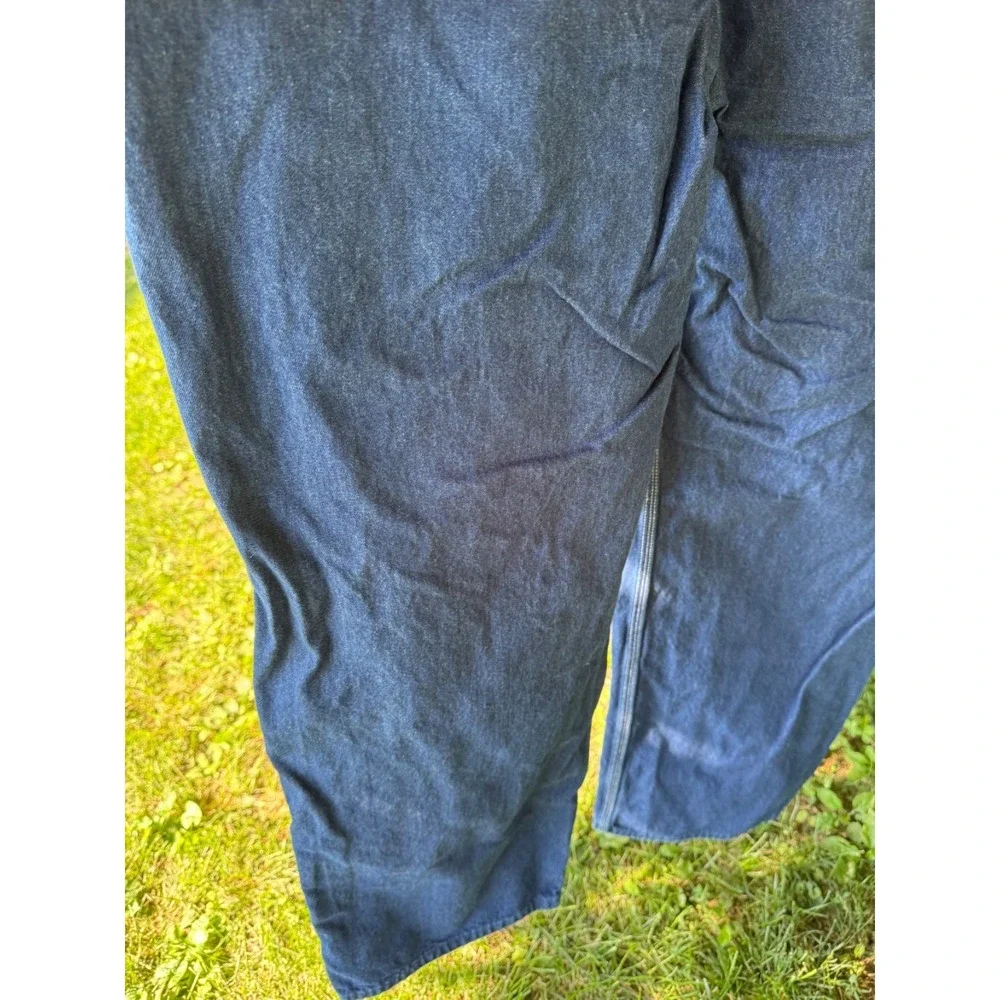Dickies Bib Overalls Men's 38x32 Blue Denim Carpenter 2014 Made Mexico Zip Fly